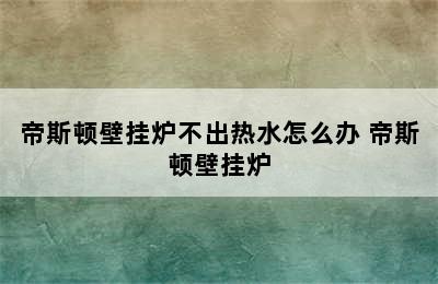 帝斯顿壁挂炉不出热水怎么办 帝斯顿壁挂炉